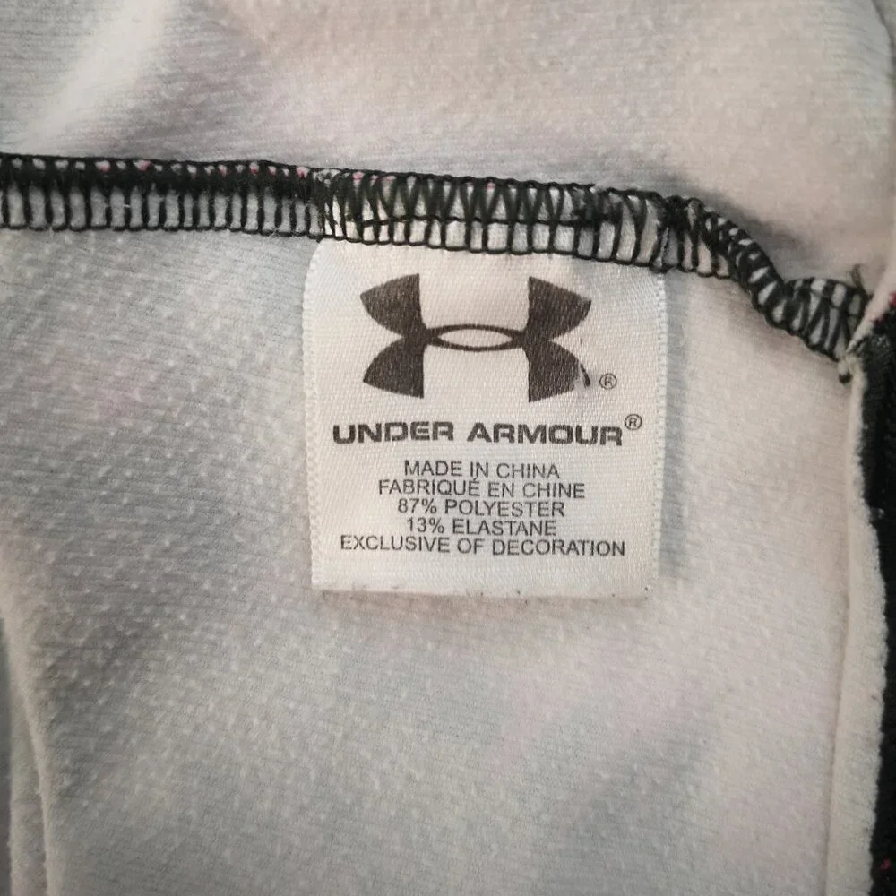 Under Armour Ladies Size Medium Pink Brown Green V-neck Long Sleeves Rash Guard - Picture 6 of 11